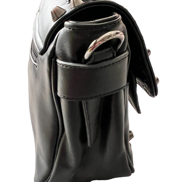 Maomaobag Black Skull Theme Studded Purse Handbag Goth Punk Biker Faux Leather - Picture 3 of 15